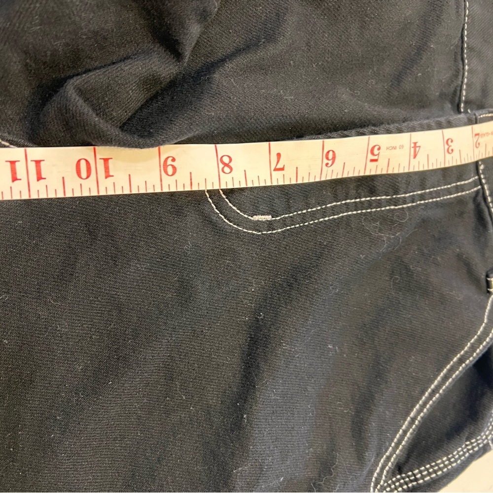 Y2K Black Straight Leg Carpenter Pants size 7/28 Juniors - Picture 6 of 8